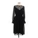 NANETTE Nanette Lepore Casual Dress - Party: Black Print Dresses - Women's Size 8