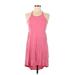 O'Neill Casual Dress - High/Low Halter Sleeveless: Pink Print Dresses - Women's Size Medium