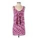 Plenty By Tracy Reese Casual Dress - Mini V Neck Sleeveless: Pink Dresses - Women's Size X-Small