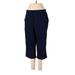 Lands' End Casual Pants - Mid/Reg Rise: Blue Bottoms - Women's Size Medium