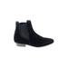 J.Crew Ankle Boots: Chelsea Boots Chunky Heel Casual Black Solid Shoes - Women's Size 6 1/2 - Almond Toe