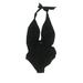 Cyn & Luca One Piece Swimsuit: Black Print Swimwear - Women's Size Large