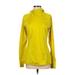 Athleta Pullover Hoodie: Yellow Print Tops - Women's Size Small