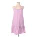 Universal Thread Casual Dress - Shift: Pink Grid Dresses - Women's Size X-Small