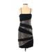 Robert Rodriguez Cocktail Dress - Party Square Sleeveless: Black Leopard Print Dresses - Women's Size 2