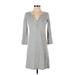 Lilly Pulitzer Casual Dress - Shirtdress: Gray Marled Dresses - Women's Size 2X-Small