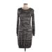 Marc New York Andrew Marc Casual Dress - Sweater Dress: Gray Marled Dresses - Women's Size Medium