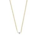 14ct Two tone Gold Diamond Oval Link Necklace 41 Centimeters Measures 5.8mm Wide Jewelry Gifts for Women