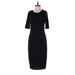 Bailey 44 Casual Dress - Midi: Black Solid Dresses - Women's Size Small