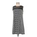 Xhilaration Casual Dress - Mini Crew Neck Sleeveless: Gray Print Dresses - Women's Size Small