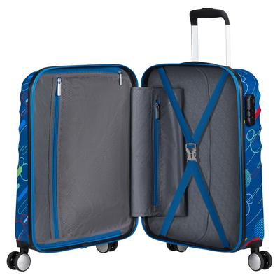 Kinderkoffer AMERICAN TOURISTER "WAVEBREAKER DISNEY 55" Gr. B/H/T: 40 cm x 55 cm x 20 cm 36 l, bunt (mickey futur) Koffer Kinderreisegepäck TSA-Zahlenschloss