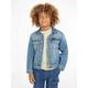 Jeansjacke CALVIN KLEIN JEANS "ICONIC MID BLUE DENIM TRUCKER" Gr. 8 (128), blau (mid_blue) Jungen Jacken Westen