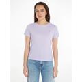 T-Shirt TOMMY JEANS "Soft Jersey T Shirt" Gr. L (40), lila (lavender flower) Damen Shirts Jersey