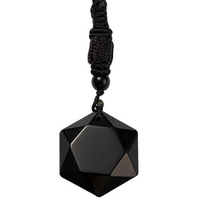 Kette mit Anhänger FIRETTI "Schmuck Geschenk Halsschmuck Halskette Hexagon", schwarz (schwarz, schwarz), Halsketten, Dam