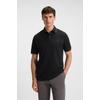 Poloshirt BOSS ORANGE "Passertip", Herren, Gr. XXL, schwarz (001 schwarz), Piquu00e9, Obermaterial: 95% Baumwolle, 5% Elasthan, unifarben, casual, slim fit hüftbedeckend, V-Ausschnitt, Kurzarm eingesetzt Bündchen, Shirts, mit BOSS Logo-Badge