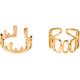 Ring-Set FIRETTI "Multipack Schmuck Geschenk Damenring" Fingerringe Gr. 4,00 g, Edelstahl, 8 mm, gelb (gelbgoldfarben) Damen Fingerringe