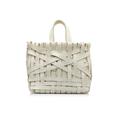 Jil Sander Leather Tote Bag: White Bags