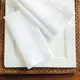 Serviettes de cocktail ajourées en lin blanc 12 pièces en tissu de coton pour fête mariage