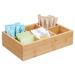 mDesign Bamboo Tea, Snack, or Food Storage Organizer Container Box Wood in Brown | 2.5 H x 10 W x 6.5 D in | Wayfair 03097MDK