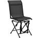 Arlmont & Co. Folding 360° Silent Swivel Hunting Chair Blind Chair All-weather Outdoor Metal in Black | 36 H x 18 W x 21 D in | Wayfair