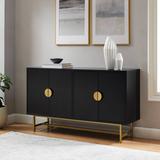 Willa Arlo™ Interiors Clinchport 54" Wide Sideboard Wood in Black | 31 H x 54 W x 15 D in | Wayfair A31FC0EC7DD045C1B2D06C8BF00582A2