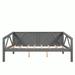Gracie Oaks Bartell Solid Wood Daybed Wood in Gray | 35 H x 57 W x 79.5 D in | Wayfair 69F66939007F4EA388CA5FDA2E91AA06