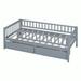 Red Barrel Studio® Benjaman Solid Wood Daybed Wood in Gray | 28.3 H x 41.8 W x 79.5 D in | Wayfair 627FF4CCDB184EFEA2C60C56F9606892