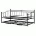 Red Barrel Studio® Bellanie Metal Daybed w/ Trundle Metal in Black | 36.8 H x 39.2 W x 78.3 D in | Wayfair 852F2ECE372A44FCBEF235D04F21A07D