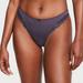 Women's Victoria's Secret Stretch Cotton Lace-Trim High-Leg Scoop Thong Panty