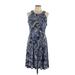Tommy Hilfiger Casual Dress: Blue Baroque Print Dresses - Women's Size 10