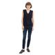 Tom Tailor Tapered Jeans mit recycelter Baumwolle Damen rinsed blue denim, Gr. 31-32, Weiblich Denim Hosen