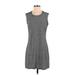 Toad & Co Casual Dress - Shift Crew Neck Sleeveless: Gray Print Dresses - Women's Size Small