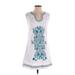 Papillon Casual Dress - A-Line: White Dresses - Women's Size Small