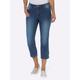 Bequeme Jeans CLASSIC BASICS Gr. 21, Kurzgrößen, blau (blue, stone, washed) Damen Jeans Caprijeans 3/4