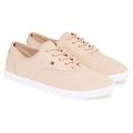 Sneaker TOMMY HILFIGER "CANVAS LACE UP SNEAKER" Gr. 36, beige (hellbeige) Damen Schuhe Sneaker