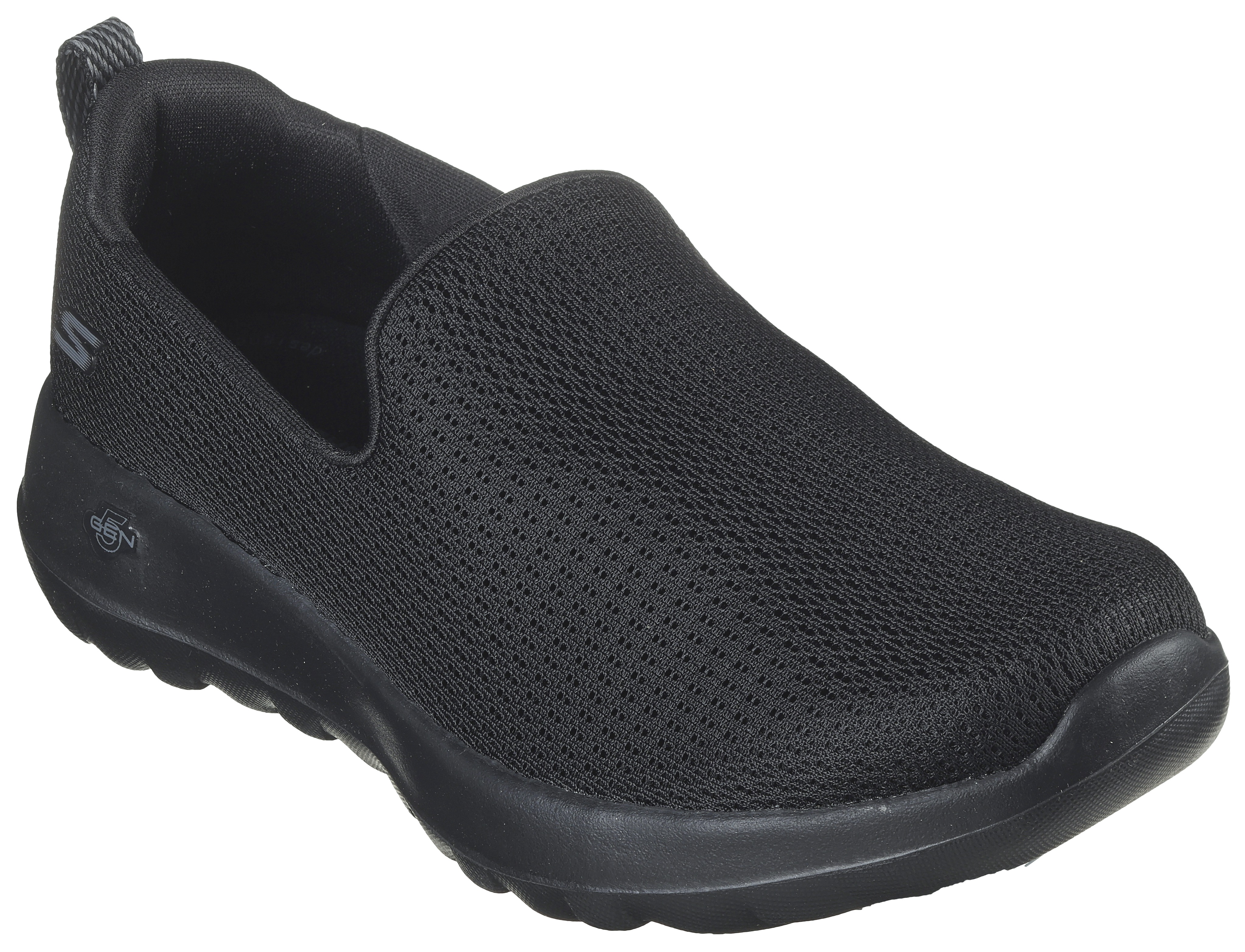 Slip-On Sneaker SKECHERS "GO WALK JOY-AURORA", Damen, Gr. 41, schwarz (schwarz, uni), Textil, Schuhe, Freizeitschuh, Schlupfschuh, Trainingsschuh in veganer Verarbeitung