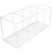 Acrylic Pen Holder 4 Compartments Clear Pen Holder Organizer Makeup Brush Holder for Office Desk Accessories Cosmetic Brush Storage Box Dorm Bathroom Kitchen (Clear)