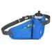 OUSITAID Sport Waist Pack Hydration Belt Pack with running Water Bottle Holder Cellphone Storage Reflected Stripes suitable for running hiking and climbing (Blue)