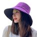 MSJUHEG Sun Hats for Women Sun Hat Trucker Hat Women s Sun Hat Face Sunscreen Shading Hat Summer Large Brim Hats for Women Fascinators Hats for Women Polyester 1PC Hat Purple One Size