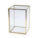 Transparent Glass Makeup Brush Storage Box Gold Cosmetics Container Ring Pencil Lipstick Holder Make Up Brushes Organizer