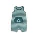 Baby Gap Short Sleeve Outfit: Teal Print Bottoms - Size 12-18 Month