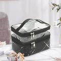 Dgankt Storage Cubes Floating Double Layer Portable Portable Toiletries Storage Box Large Capacity Cosmetics Storage Bag Home Essentials