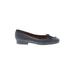 Lauren by Ralph Lauren Flats: Slip On Chunky Heel Casual Gray Shoes - Women's Size 10 - Almond Toe