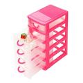 Desktop Storage Drawer Cosmetic Makeup Organizer Plastic Drawer Organizer 5 Drawer Mini Desktop Drawers Home Office Table Storage