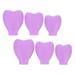 6 Pieces Silicone Makeup Brush Covers Makeup Brush Protector Caps Travel Makeup Brush Holder for Travel and Home ( Purple )