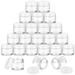 SATINIOR 36 Packs Plastic Jars Round Clear Leak Proof Cosmetic Container Jars with Inner Liners and Black Lids for Lotions Ointments Travel Make Up Storage (1.5 oz White)