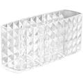 Storage Shelves Storage Shelf Clear Plastic Container Cosmetic Holder Home Makeup Brush Holder Diamond Pattern Storage Tube Storage Rack Organizer Office