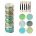 6 Color Neon Nail Skin Glitter Pearl Powder Cans Equipped With Cotton Swabs Nail Powder