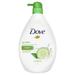 Dove Go Fresh Touch Body Wash Cucumber and Green Tea 33.8 Ounce 1 Liter International Version