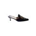 Christian Louboutin Mule/Clog: Slip-on Kitten Heel Feminine Black Shoes - Women's Size 38 - Pointed Toe